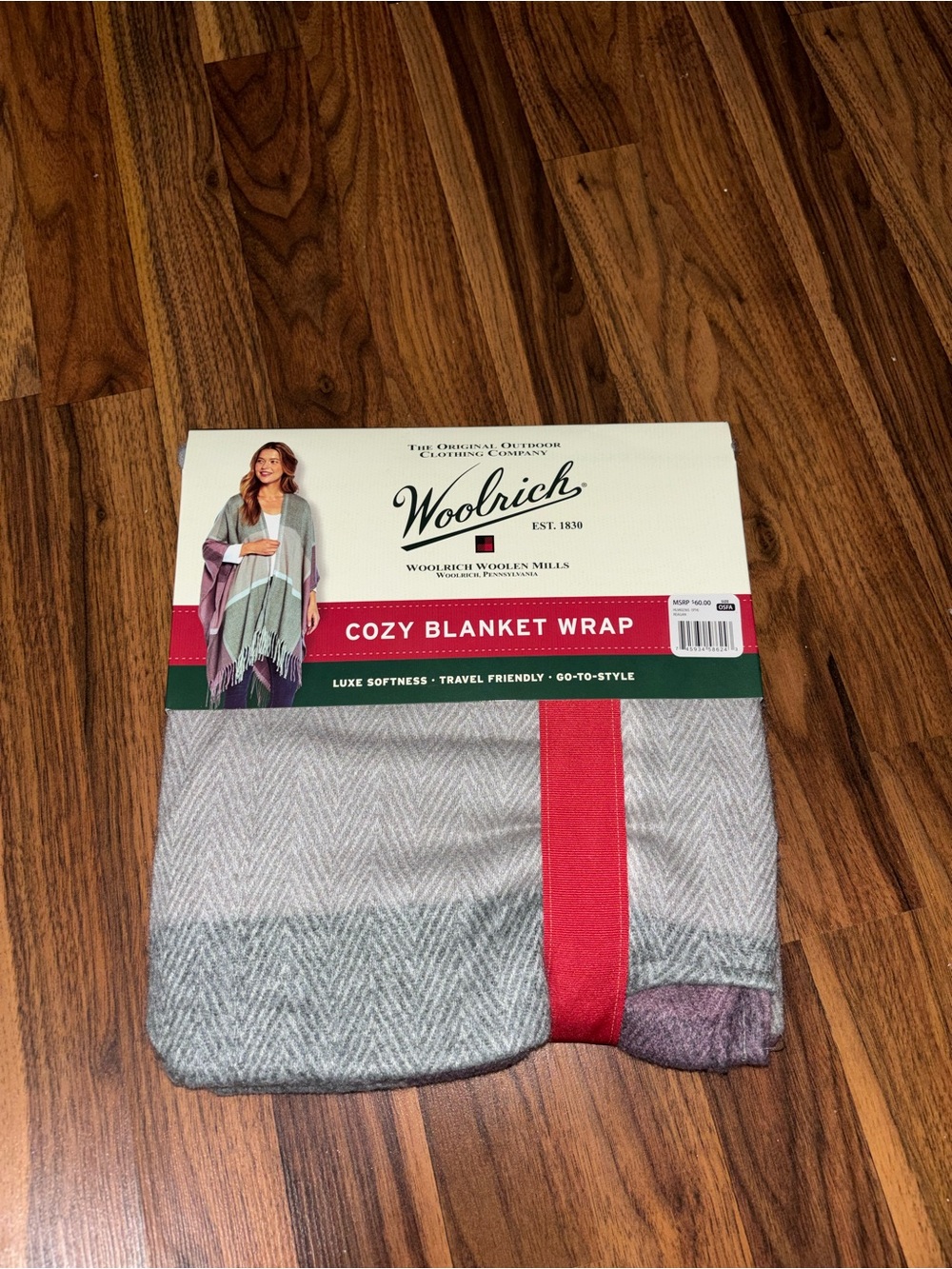 Woolrich Gray Blanket Wrap